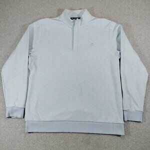 TravisMathew Cloud Quarter Zip 2.0 Mens XL Heather Blue 1/4 Zip Pullover